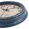 Horizent Outdoor Clocks Waterproof with Thermometer Rustic Coastal Wall Clock