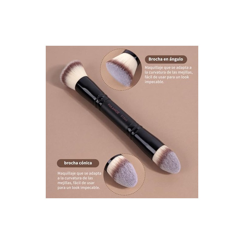 MAANGE 12Pcs Set de Brochas Maquillaje, 5 Brochas para Maquillaje