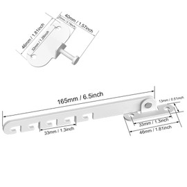 Lxoraziy Pack of 2 Window Locks for Tilting Windows, 18 cm Metal Window Stopper, Slate Protection, Window Latch for Adjusting the Window Opening (White)