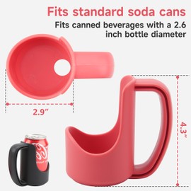 Regular Can Holder with Handle, 2 Pack Hand Grip for 12oz Standard Can, Like Soda, Beer, Pop, Handles For Beverages Can, keep Hand Warm And Dry, Easily Grip, Gift for Arthritis Sufferers Weak Hands