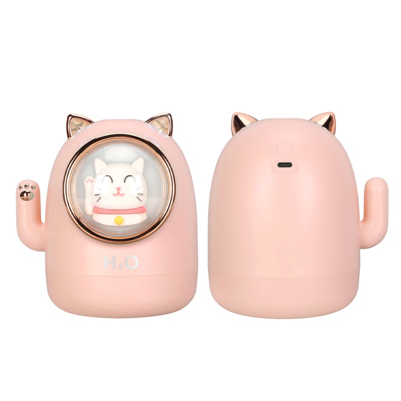 Humidifier Aroma Diffuser Cat Shape 400ml Capacity Timing Humidifier Home