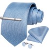 DiBanGu Conjunto de gemelos cuadrados de seda para hombre, corbata