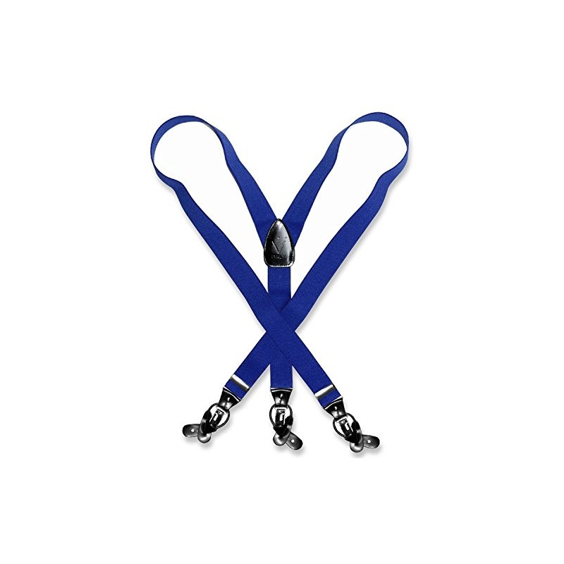 Men's ROYAL BLUE SUSPENDERS Y Shape Back Elastic Button &