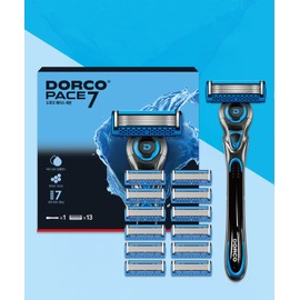 Dorco Face 7 Razor Set No. 5 (1 Handle + Total of 13 Blades)