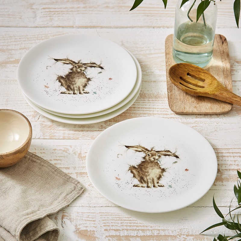 Portmeirion Home & Gifts Wrendale Coupe Plate Brained (Hare), Bone