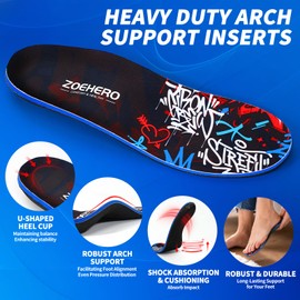 Plantillas para Fascitis Plantar para Hombres y Mujeres, Plantillas Ortopédicas de Alta Resistencia para Fascitis Plantar, Insertos de Soporte para el Arco del Pie para Pies Planos, Dolor de Pies, Plantillas de Confort para Estar de Pie Todo el Día, Depo