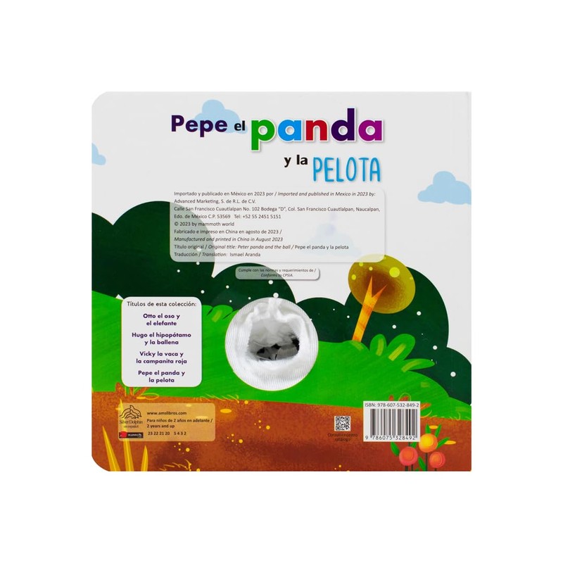 Libro Infantil con Marioneta: Pepe el Panda y la Pelota