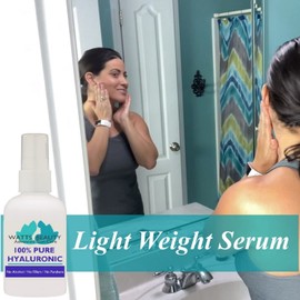 Anti Aging Wrinkle Serum of 100% Pure Hyaluronic Acid for Face and Body - No Alcohol, 1 oz.