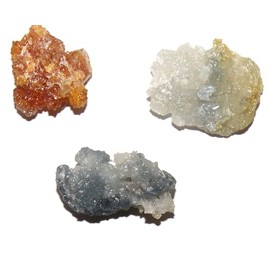 Zincite Silver Orange Blue Crystals Rare 20-25mm 27.8 Gram Exact 3 Specimen Set