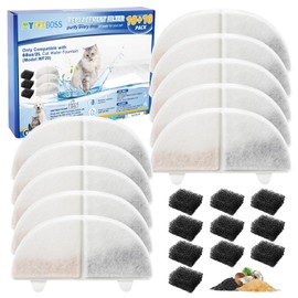 MyfatBOSS 20 Pack Cat Water Fountain Filter Replacement Compatible with Homerunpet Pet Fountain Filters Replacement for Wireless Pumps Pet Fountain WF20/CF20