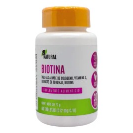 Suplemento Nutricional Vitamina C Biotina Colágeno 60 Tabletas SNatural