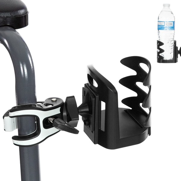 Vive Cup Holder for Wheelchair, Walker, Accessories, Stroller, Bike, Boat, Desk, Mobility Scooter, Rollator, Electric Wheel Chair - Portable Adjustable Cupholder Attachment, Near Universal Fit