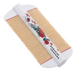 Baluue Bamboo Hair Comb for Cats Dogs Double Sided Dense Tooth Grooming Tool for Efficient Cleaning Lightweight Travel Friendly for Hair Scalp Massage Dandruff Removal