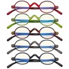 Eyekepper 5 Pack Computer Reading Glasses Small Round Blue Light