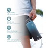 Coolflask Insulated Water Bottle with Strap, 32 oz Metal Water