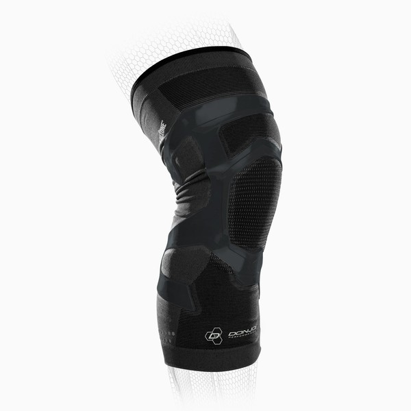 DonJoy Performance TRIZONE Compression: Knee Support Sleeve, Right Leg, Black, Large