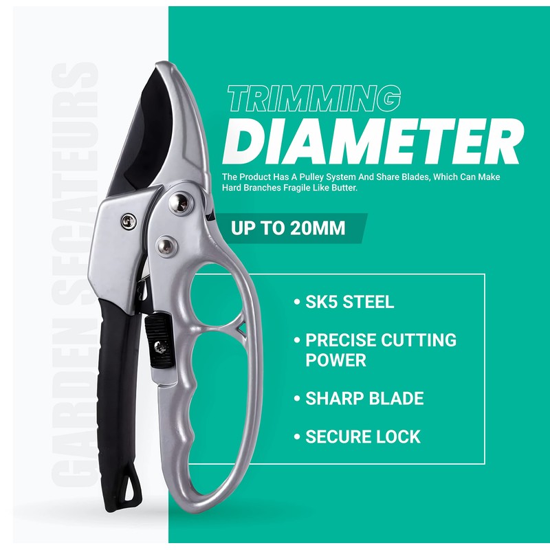 ORGA ECO-FRIENDLY Garden Secateurs, Professional Pruning Shears with Sharp and