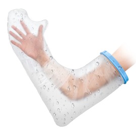 Qinaoco Waterproof Arm Cast Cover for Shower, Adult Long Full Arm Cast Protector for Shower, Shower Sleeve for Arm Cast Bag, Arm Cover for Showering After Surgery Comfortable Watertight Seal