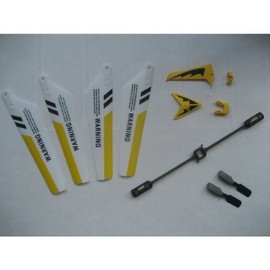 SYMA Full Replacement Parts Set for Syma S107 Rc Helicopter, Main Blades, Tail Decorations, Tail Props, Balance Bar, -Yellow Set
