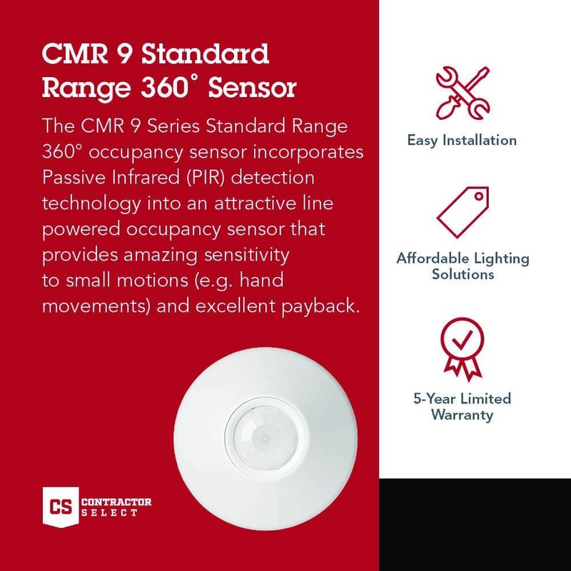SensorSwitch Ceiling Motion Sensor, Passive Infrared PIR Occupancy Sensor, 360