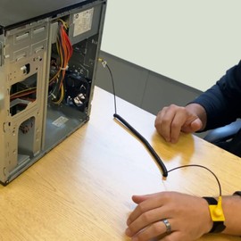 Anti Static Wrist Strap, 13" Anti Static Wristband Grounding Bracelet with Alligator Clip and Extendable Long Cable, Fits Wrist Circumference 8" to 10.5" [Extra Large Size ]