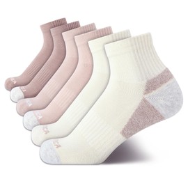 Nautica Womens Quarter Socks - 6 Pack Cushioned Moisture Wicking Athletic Socks for Women for Gym, Running, Sports (4-10), Size 4-10, Neutral Assorted