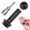 Pack of 10 Black Screws, Hex Screws, Flange Screws, M6