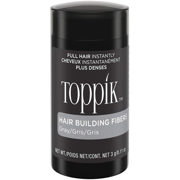Toppik hair fibres for extra fullness, volume. 3 g gray