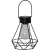 Best Season 481-49 LED Solar Lantern, Patio Lighting, Black, Approx.