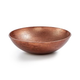 LUCKY BRAND 12" Textured Copper Metal Bowl
