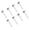 Alysee 200 Pieces 4mm Stainless Steel Earrings Posts Flat Pad