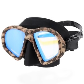 LUXPARD Diving Mask, Diving Mask for Diving and Snorkelling, Anti-Fog, Anti-Leak, Low Volume Diving Mask with UV Coated Lenses, Diving Equipment for Adults (Black Camouflage)