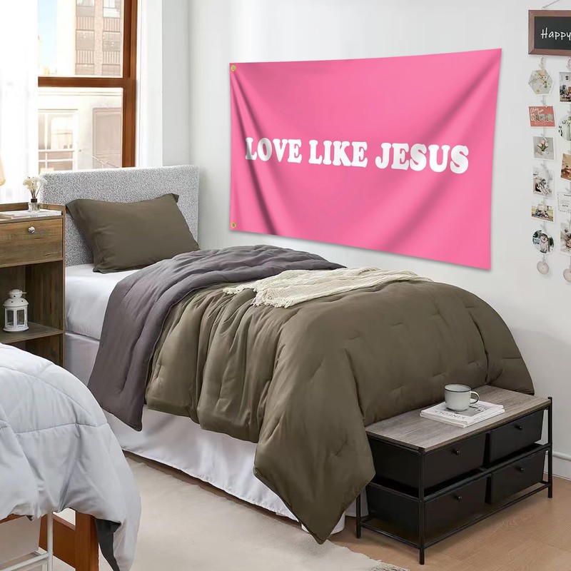 Love Like Jesus Flag 3×5 Ft Double Sided Bible Scripture