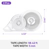 JEFURE 2 Pcs Correction Tape, 98.43 Ft White Wrong Out