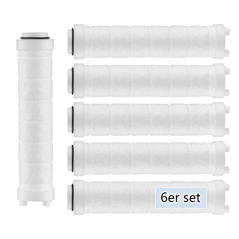 Nafall 6-Stück Filter Duschkopf,PP Baumwolle Filter für Duschkopf,Universal Filter Für