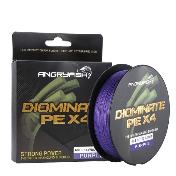 ANGRYFISH 4 Strands 300M/327Y or 500M/547Y-Super Strong Braided Fishing Line-Abrasion