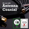 rhinocables Aerial Coaxial Cable with Gold-Plated Connectors, Male to Male