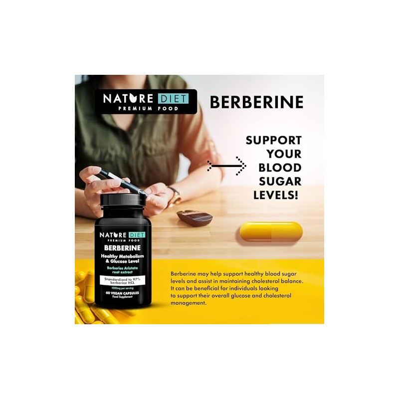 Nature Diet Nature Diet Berberine - 1000mg Berberine HCL per