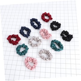 12Pcs Assorted Satin Scrunchies Hair Bands Durable Ponytail Holders for Women Hair Accessories for All Hair Types for Ponytails Braids and Updos