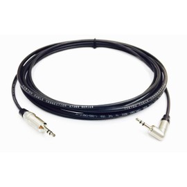 Custom Cable Connection 40 Foot Plenum 3.5mm (1/8") Right Angle to 3.5mm (1/8") Straight Stereo Audio Plenum CL3P Cable Male to Male FT6 Rated