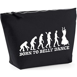 Hippowarehouse Born To Belly Dance printed make up cosmetic wash bag 18x19x9cm