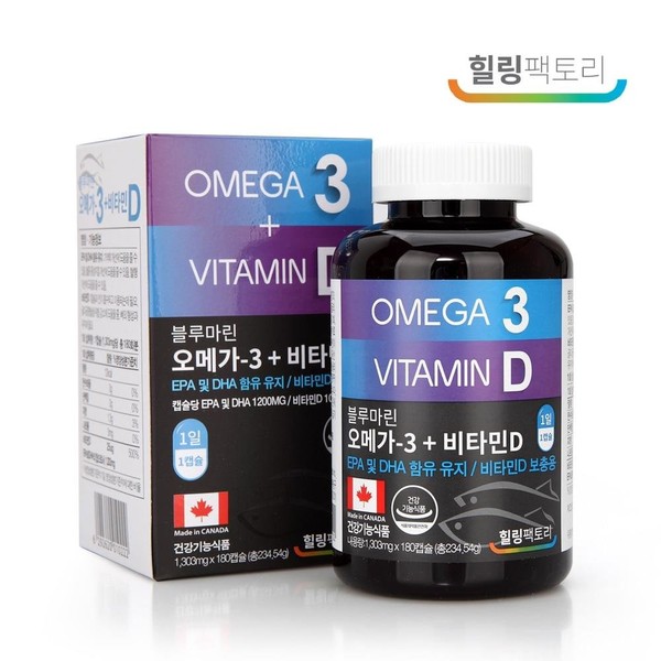 Comparison of 180 capsules of Omega 3, good for improving