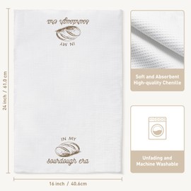 TiTkaiVi Baking SourDough Towels for Kitchen Decor Funny Birthday Gifts for Women Men Chef Bake Lover, Reusable Bar Hand Dishcloths Decor for Kitchen Home Supplies