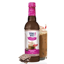 Jordan's Skinny Syrups Sugar Free Coffee Syrup, Peppermint Mocha Flavor, Zero Calorie Flavoring for Latte, Protein Shake, Cocktail & More, Gluten Free, Keto Friendly, 25.4 Fl Oz, 1 Pack