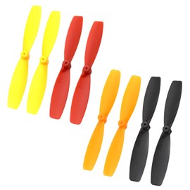 WALWAL 8pcs 2 Blades 55mm Fan Shape Propellers for 1mm Shaft for RC Boat DIY Airplane Mini Fan(4 Colors)