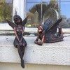 Set of 2 Garden Fairy OrnamentS 12cms tall/Statue Angela and