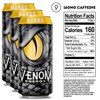 Venom Energy Drink, Mango, 0 Fat, 160mg Caffeine, 16 Fl