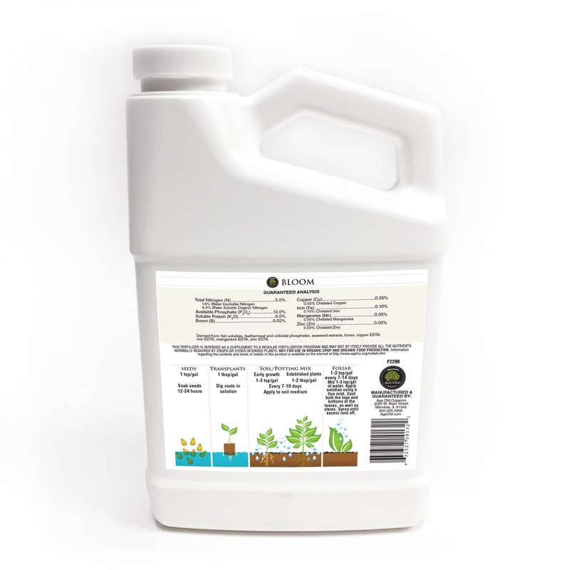 Age Old Bloom Natural Based Liquid Fertilizer, 32 ounces