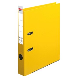 Herlitz Ring Binder – Yellow 10834778 Polypropylene (PP) (Polypropylene (PP) Ring Binders, A4, 5 cm, Yellow)