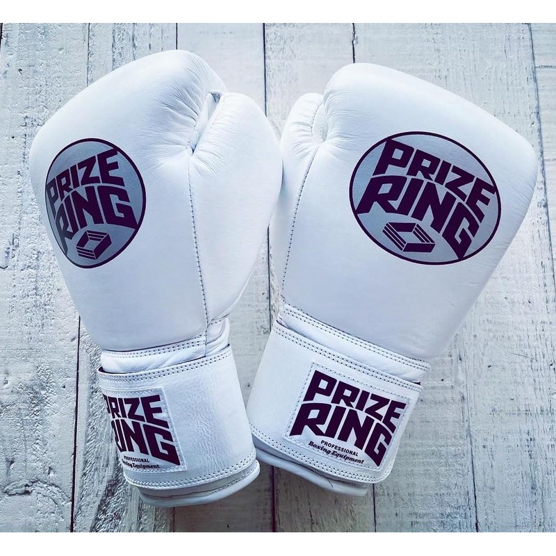 PRIZE RING "Professional SS" White 10oz Boxing Gloves
